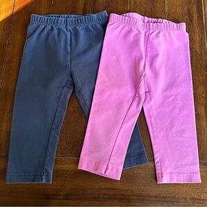 Hanna Andersson Capri Leggings 2 Pairs Size 110 (5)